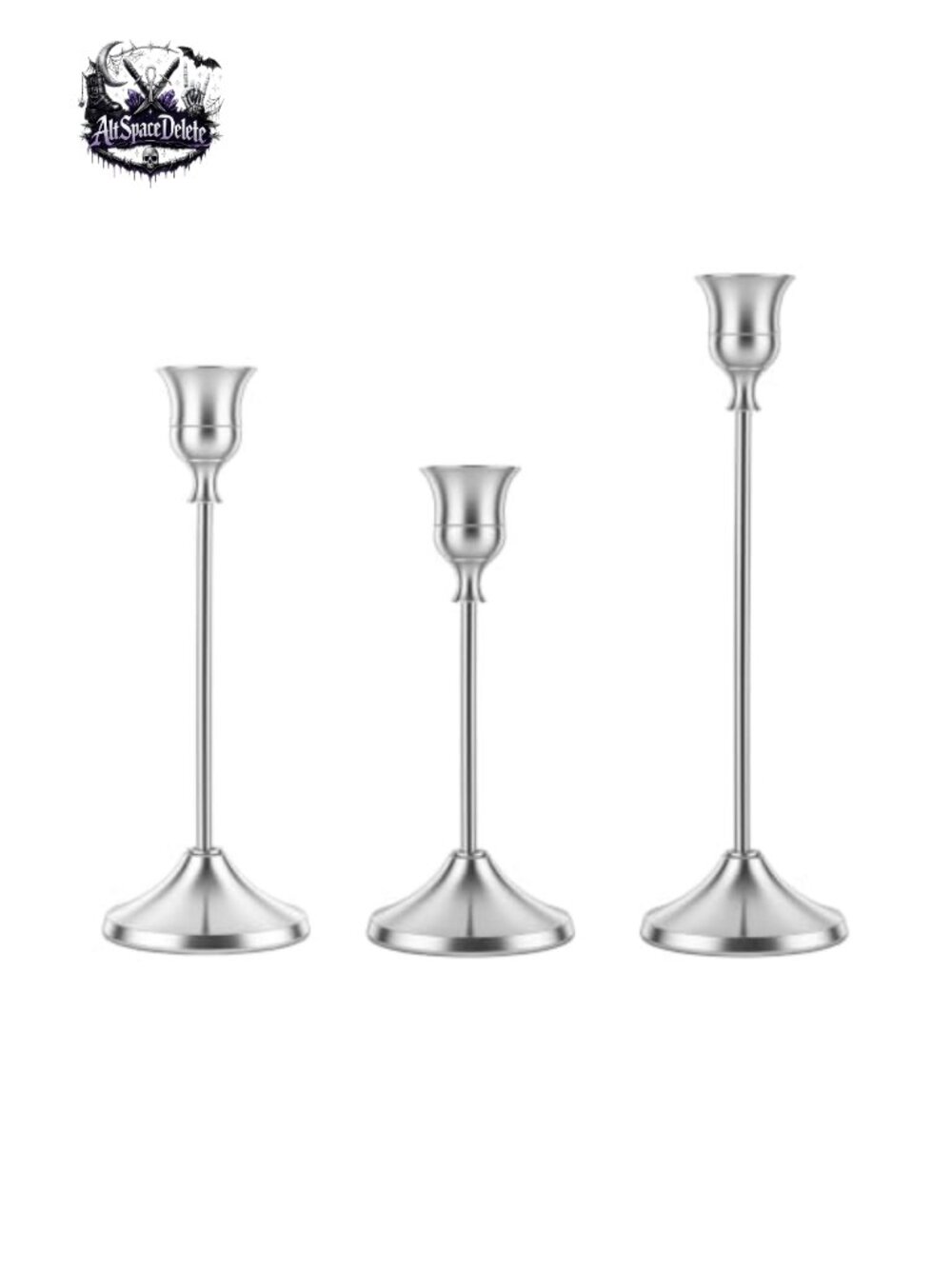 Brass Candlestick Holders Set of 3 Taper Candle Sticks